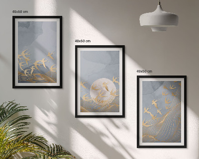 Set tablouri decorative Păsări care zboară pe cer