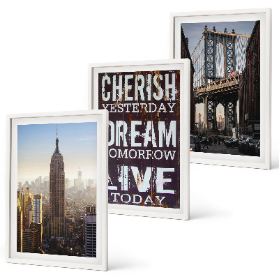 Set tablouri decorative Citat despre peisajele din New York
