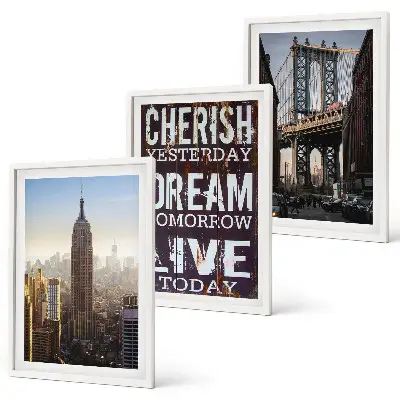 Set tablouri decorative cu citat despre peisajele din New York