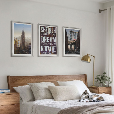Set tablouri decorative Citat despre peisajele din New York