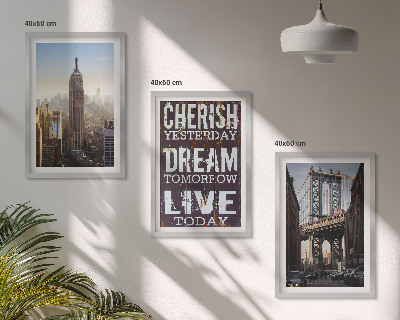 Set tablouri decorative Citat despre peisajele din New York