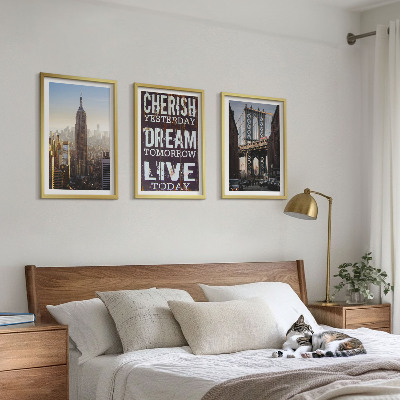 Set tablouri decorative Citat despre peisajele din New York