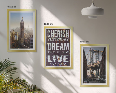 Set tablouri decorative Citat despre peisajele din New York