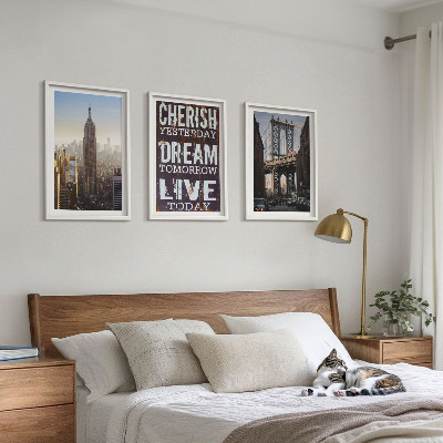 Set tablouri decorative Citat despre peisajele din New York