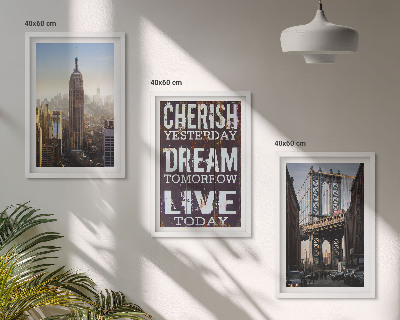 Set tablouri decorative Citat despre peisajele din New York