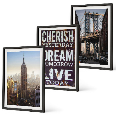 Set tablouri decorative Citat despre peisajele din New York