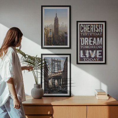 Set tablouri decorative Citat despre peisajele din New York