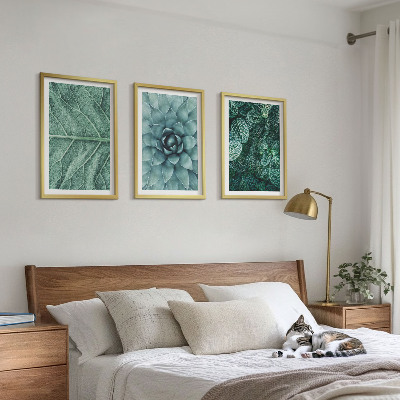 Set tablouri pentru dormitor Prim-plan al frunzelor de plante