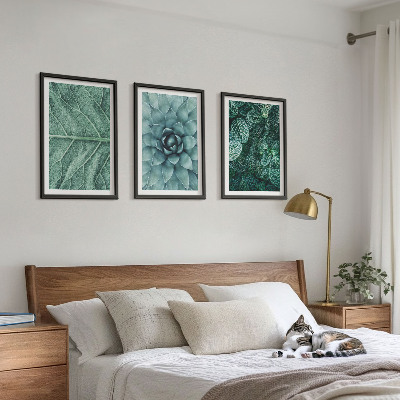 Set tablouri pentru dormitor Prim-plan al frunzelor de plante