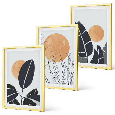 Set tablouri pentru dormitor Modele de plante cu sori mari minimaliste