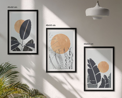Set tablouri pentru dormitor Modele de plante cu sori mari minimaliste