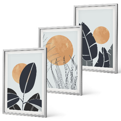 Set tablouri pentru dormitor Modele de plante cu sori mari minimaliste