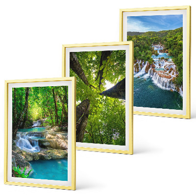 Set tablouri pentru dormitor Cascade cu apă verde din pădure