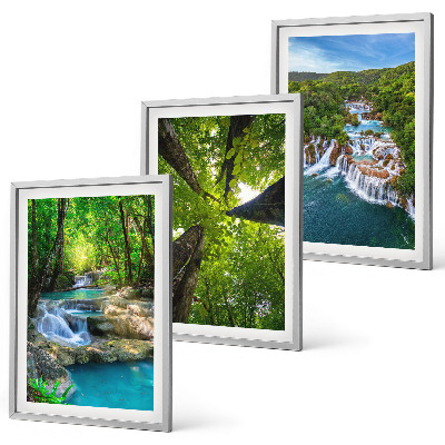 Set tablouri pentru dormitor Cascade cu apă verde din pădure