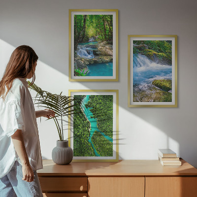Set tablouri pentru dormitor Păduri verzi, ape cristaline