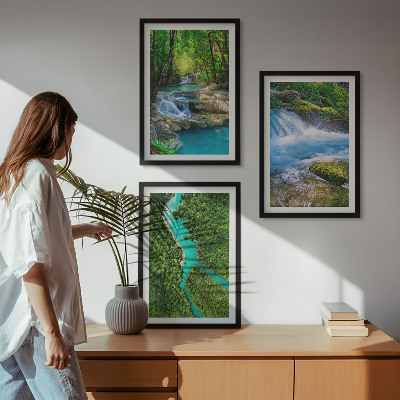 Set tablouri pentru dormitor Păduri verzi, ape cristaline