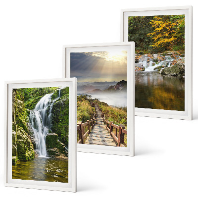 Set tablouri pentru dormitor Cascade munți nori toamnă