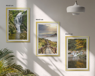 Set tablouri pentru dormitor Cascade munți nori toamnă