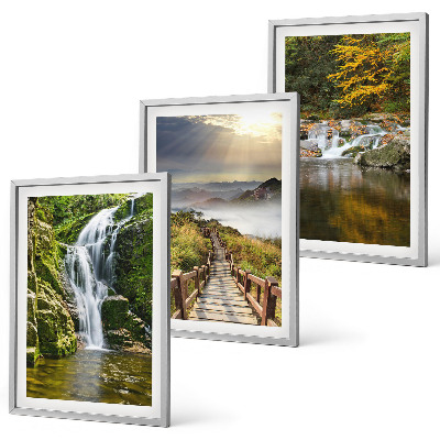 Set tablouri pentru dormitor Cascade munți nori toamnă