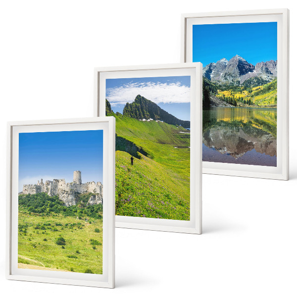 Set tablouri decorative Dealuri verzi cu un castel