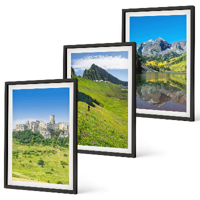 Set tablouri decorative Dealuri verzi cu un castel