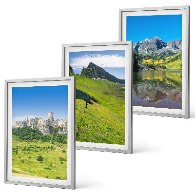 Set tablouri decorative Dealuri verzi cu un castel