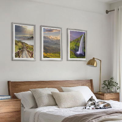 Set tablouri pentru dormitor Cascadă peisaje montane