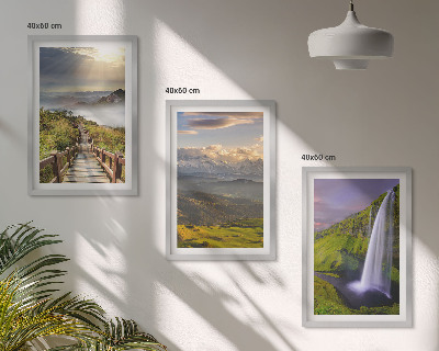Set tablouri pentru dormitor Cascadă peisaje montane