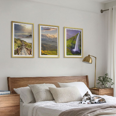 Set tablouri pentru dormitor Cascadă peisaje montane