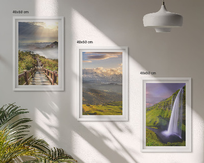 Set tablouri pentru dormitor Cascadă peisaje montane
