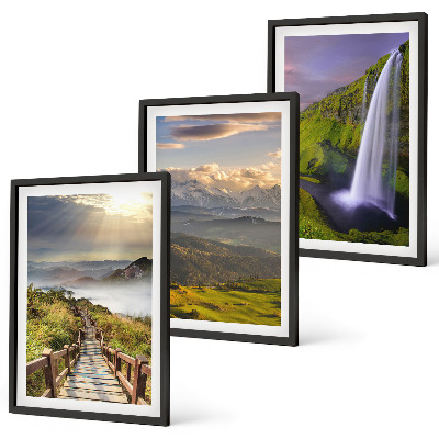 Set tablouri pentru dormitor Cascadă peisaje montane