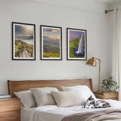 Set tablouri pentru dormitor Cascadă peisaje montane