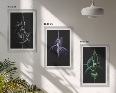 Set tablouri decorative Modele abstracte de culoare neagră