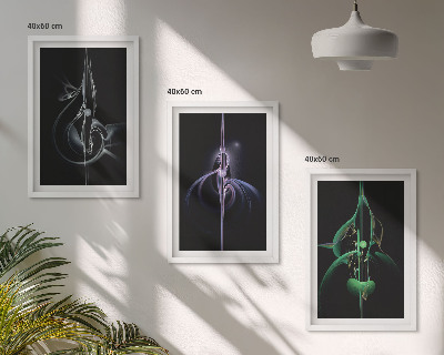 Set tablouri decorative Modele abstracte de culoare neagră