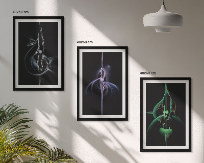 Set tablouri decorative Modele abstracte de culoare neagră