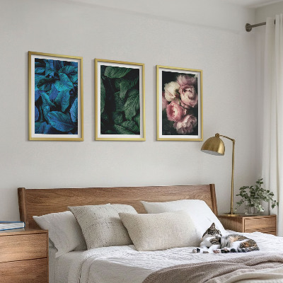 Set tablouri pentru dormitor Frunze, flori, culori diferite
