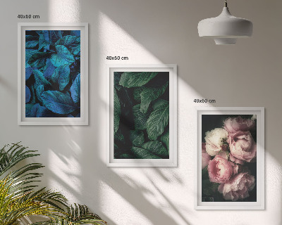 Set tablouri pentru dormitor Frunze, flori, culori diferite
