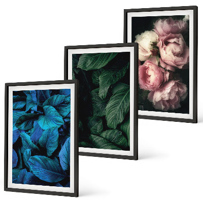Set tablouri pentru dormitor Frunze, flori, culori diferite