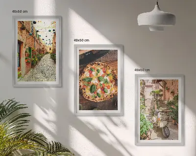 Set tablouri pentru dormitor cu model străzi fermecătoare cu pizza