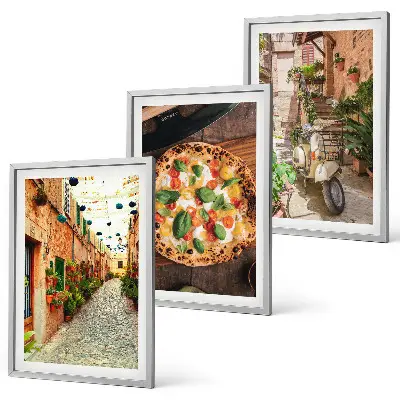Set tablouri pentru dormitor cu model străzi fermecătoare cu pizza