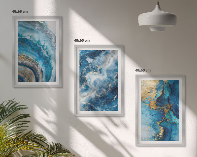 Set tablouri decorative Modele abstracte albastre