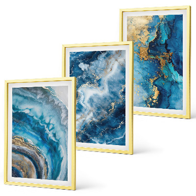 Set tablouri decorative Modele abstracte albastre