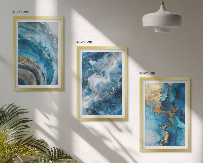 Set tablouri decorative Modele abstracte albastre