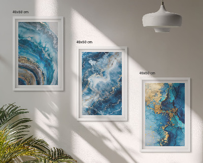 Set tablouri decorative Modele abstracte albastre