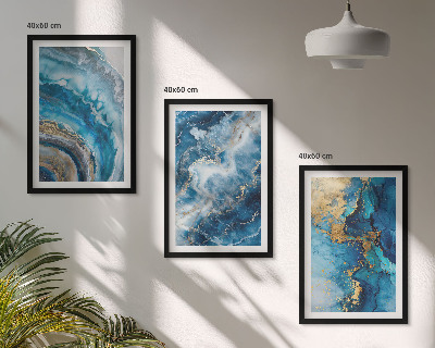 Set tablouri decorative Modele abstracte albastre