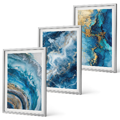 Set tablouri decorative Modele abstracte albastre
