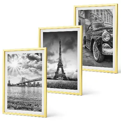 Set de tablouri pentru dormitor cu vederi ale orașului, poduri și Turnul Eiffel
