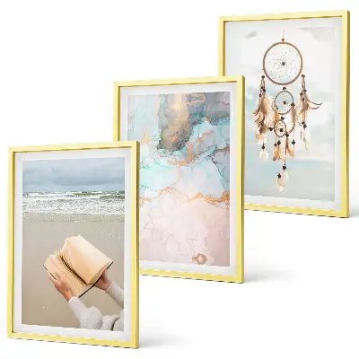 Set de tablouri decorative cu carte boho abstractă a mării