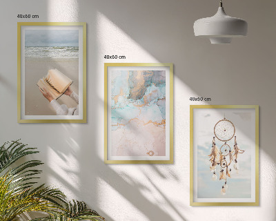 Set tablouri decorative Carte boho abstractă a mării
