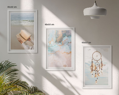 Set tablouri decorative Carte boho abstractă a mării